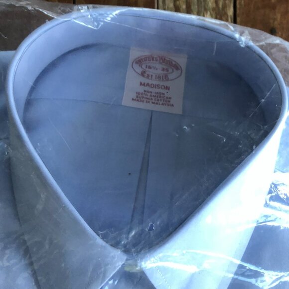 Classic,  Light blue Brooks Brothers non-iron Dress Shirt 16 1/2 x 35 - Picture 7 of 11